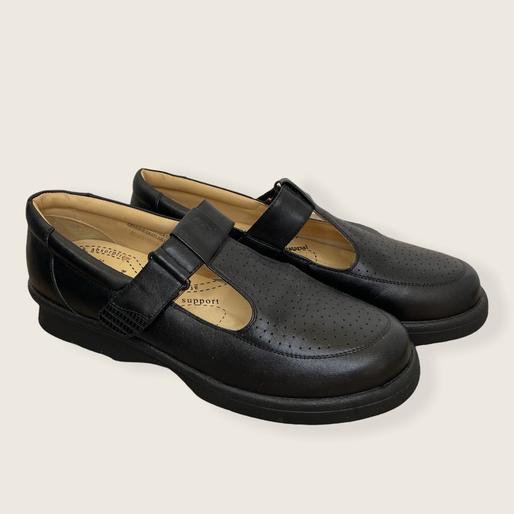 HOO POE Black Leather Shoes Women's 9.5